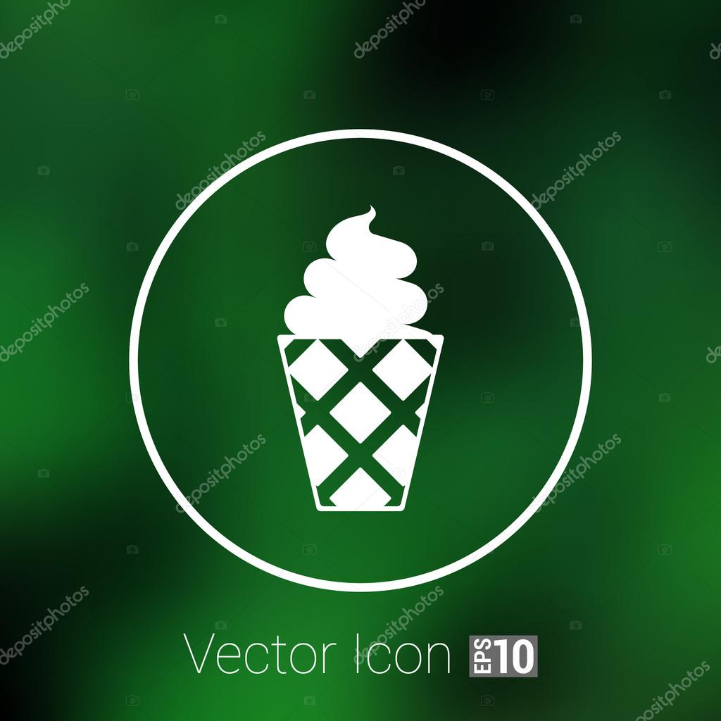 Ice cream vector logo icon frozen, food.