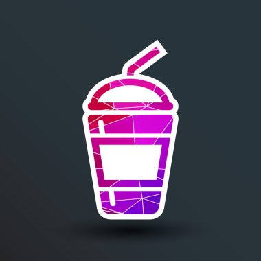 Taze soda içecek saman lokanta ile