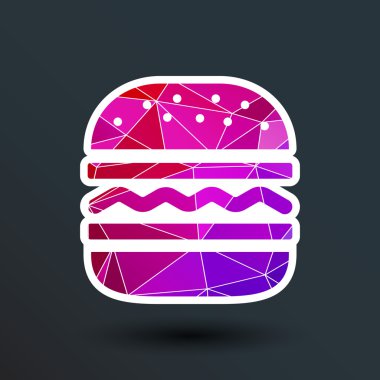 Hamburger web simgesi burger vektör topuz logosu