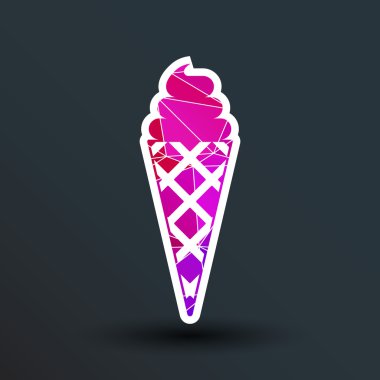 Dondurma logo stilize vektör işareti soyut