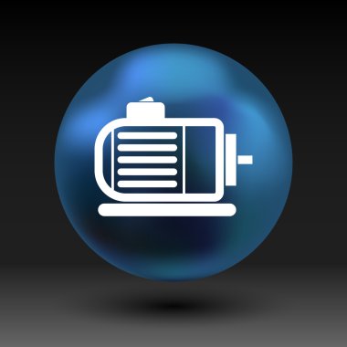 Elektrik motoru simge vektör motor sembolü gücü