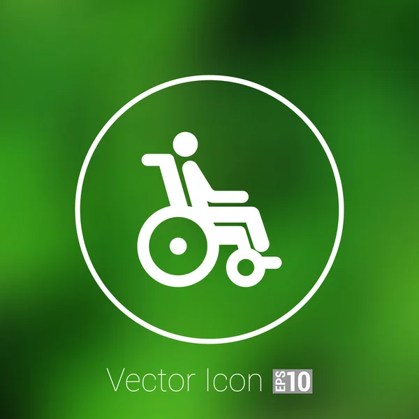 Fauteuil handicapé fauteuil roulant accessible une icône invalide — Image vectorielle