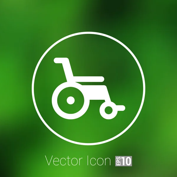 Icono discapacitado signo vector silla de ruedas símbolo handicap — Archivo Imágenes Vectoriales