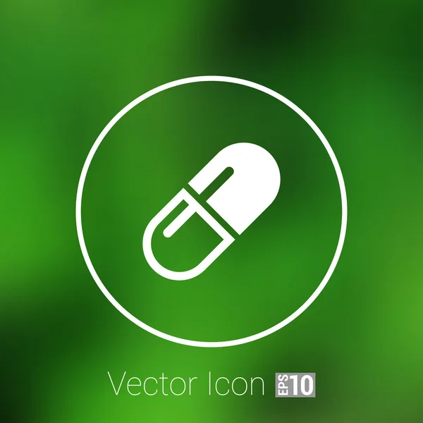 Medical pain chemistry aspirin heap sickness simplistic icon — Stock Vector