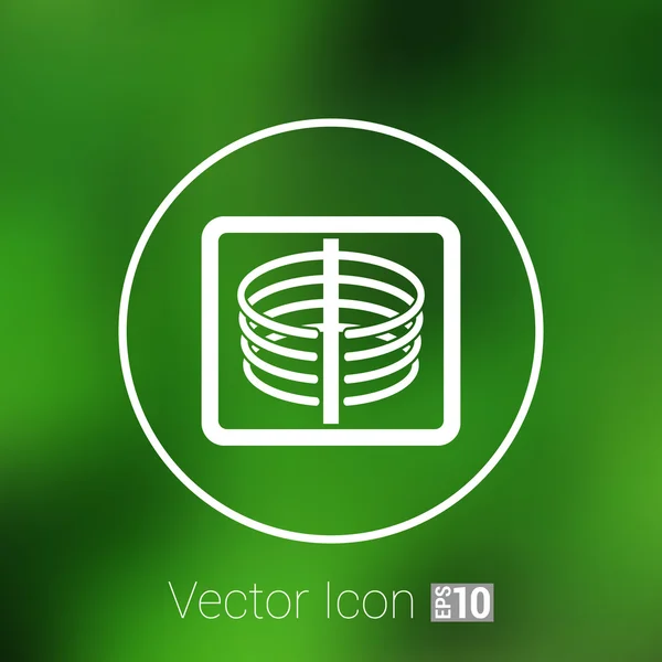 Medische pictogram x-ray van menselijke borstkas. Anatomie skelet — Stockvector