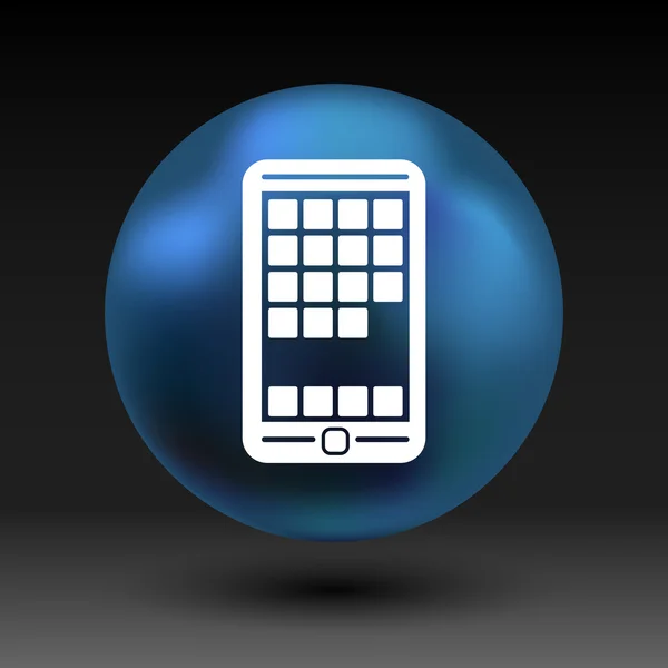 Icone del telefono app apertura vocale isolata del sito web — Vettoriale Stock