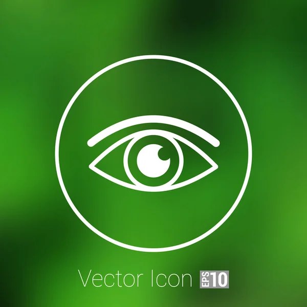 Ojo icono vector visión símbolo mirada gráfico pictograma — Archivo Imágenes Vectoriales