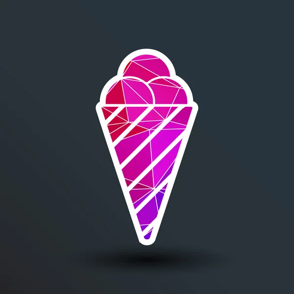 Sinal de vetor logotipo de sorvete abstrato estilizado — Vetor de Stock