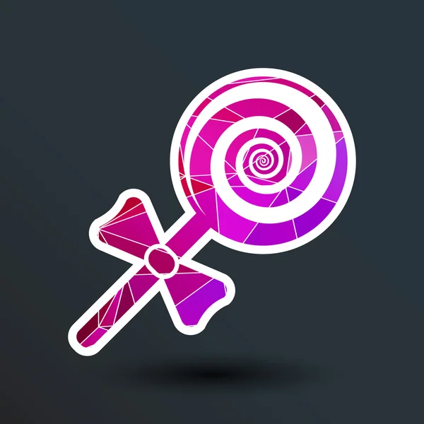 Süßigkeiten Lutscher Logo Symbol Symbol Grafik-Vektor — Stockvektor
