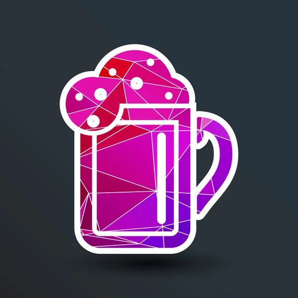 Bier glas huisstijl logo geïsoleerd koude — Stockvector