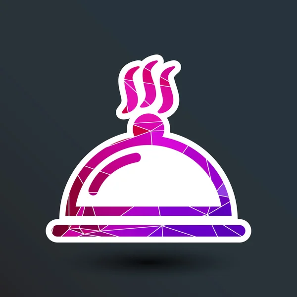 Eten schotel serveren teken pictogram logo voedsel tafelgerei — Stockvector