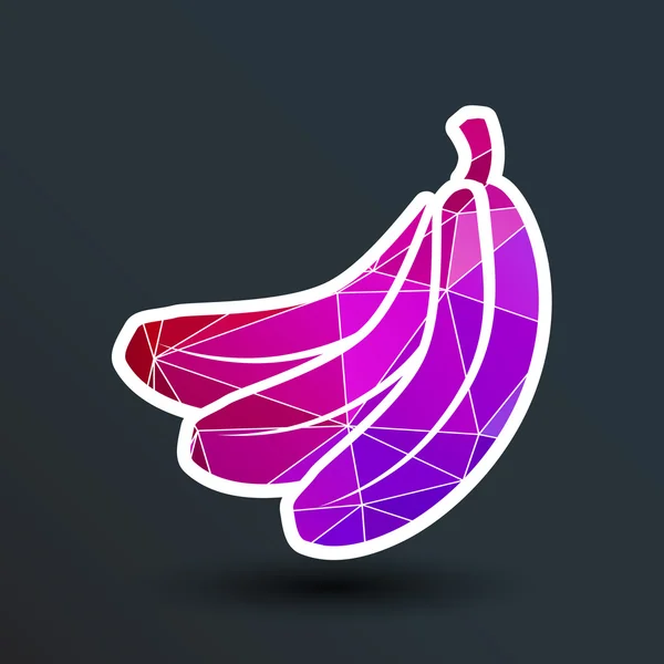 Banana vector Infografía de la fruta logo icono simple — Vector de stock