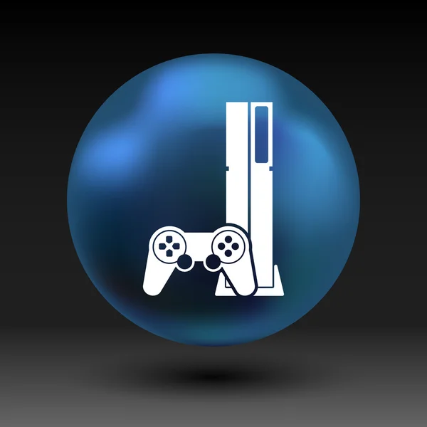 Oyun kumandası simgesi video oyun oyun elektronik — Stok Vektör