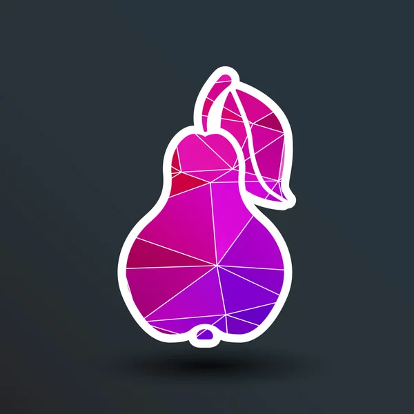 Логотип груші фруктовий дієтичний лист харчування здорове харчування — стоковий вектор
