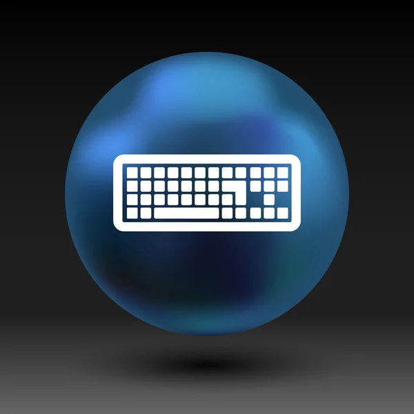 Icona tastiera laptop input put chiave alfabeto strumento — Vettoriale Stock