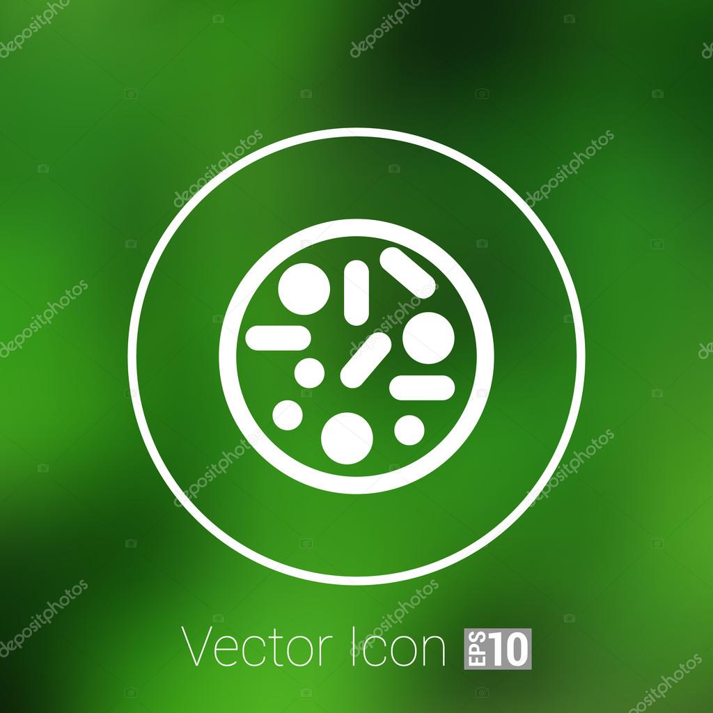 Vector icon Biochemistry microbiology Microorganisms lab Bacterias.