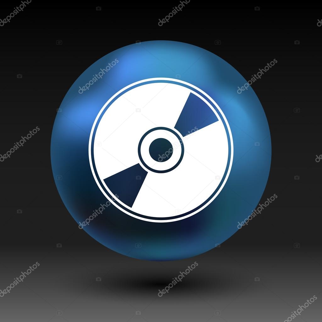 Vector CD or DVD icon disc vector compact disk