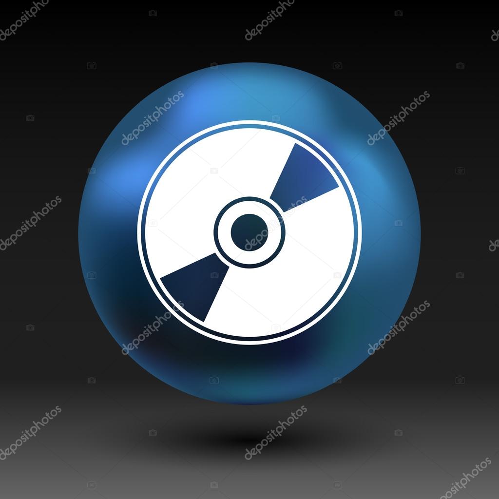 Vector CD or DVD icon disc vector compact disk audio media.