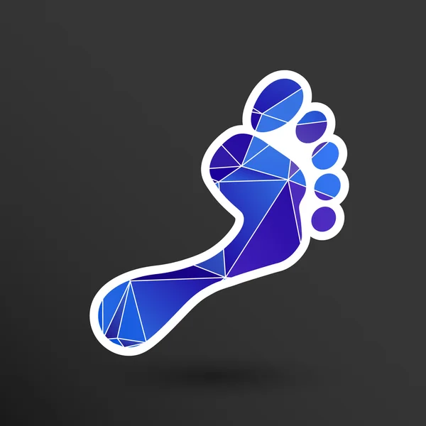 Icona del vettore del piede impronta umana logo simbolo — Vettoriale Stock