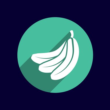 Muz vektör meyve Infographic logo basit simge