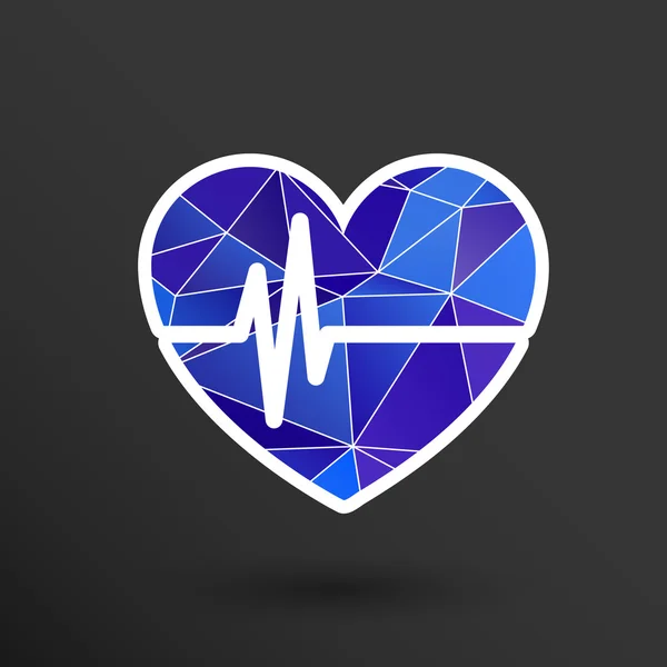 Herzschlag. Echokardiographie. Herzuntersuchung bildet Herzschlag — Stockvektor