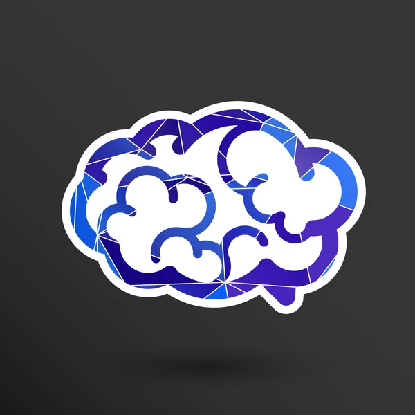 Іконка мозку розум векторний медичний мозок голова людини — стоковий вектор