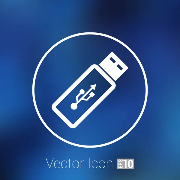 Vector usb schicht toer pictogram op een grijze vlakke knop — Stockvector