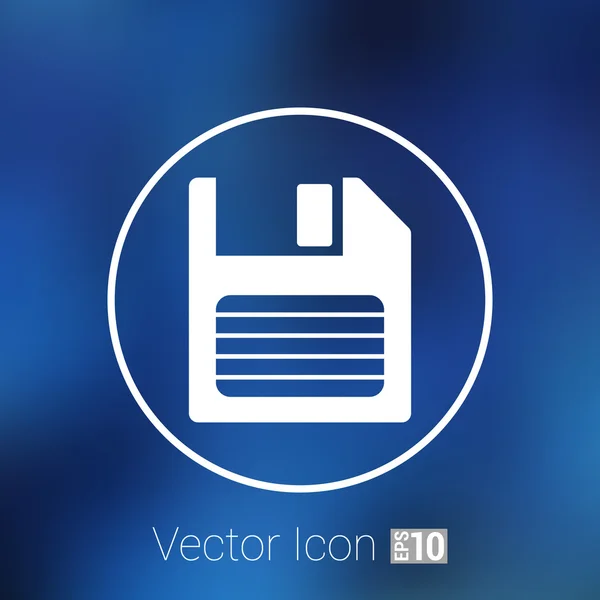 Vector oude schijfpictogram floppy opslaan record media teken — Stockvector