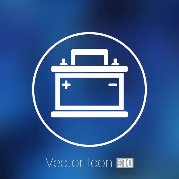 Auto batterij pictogram vector elektrisch vermogen teken — Stockvector