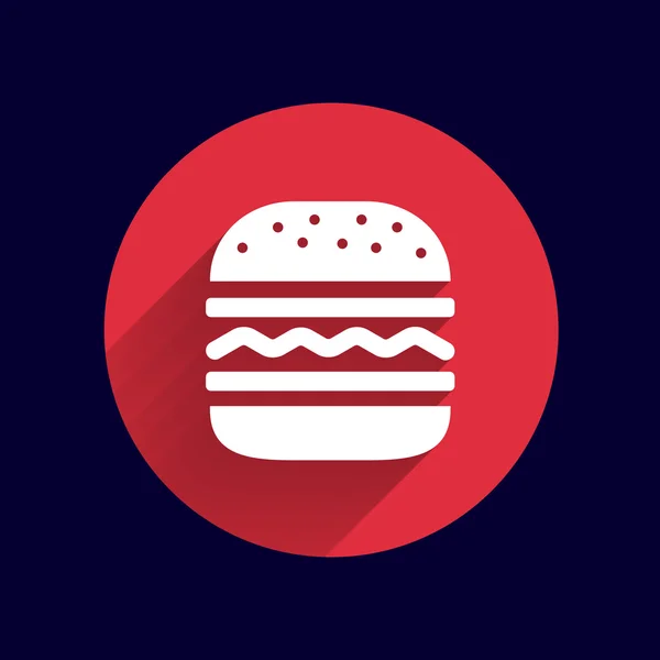 Hamburguesa icono web hamburguesa vector bollo logo — Archivo Imágenes Vectoriales