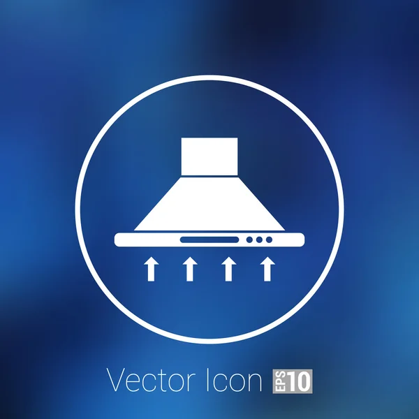 Capota de la cocina icono símbolo extractor vector signo — Archivo Imágenes Vectoriales