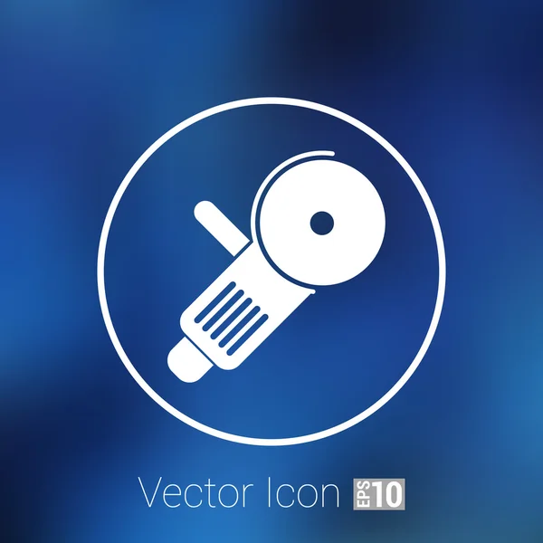 Einfache Icon Winkelschleifer Elektro Vektor Arbeit — Stockvektor
