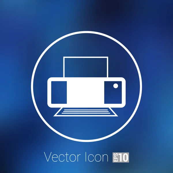 Impresora icono vector ilustración documento impresión fax — Archivo Imágenes Vectoriales