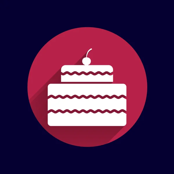 Diseño de la torta símbolo logo postre comida dulce — Vector de stock