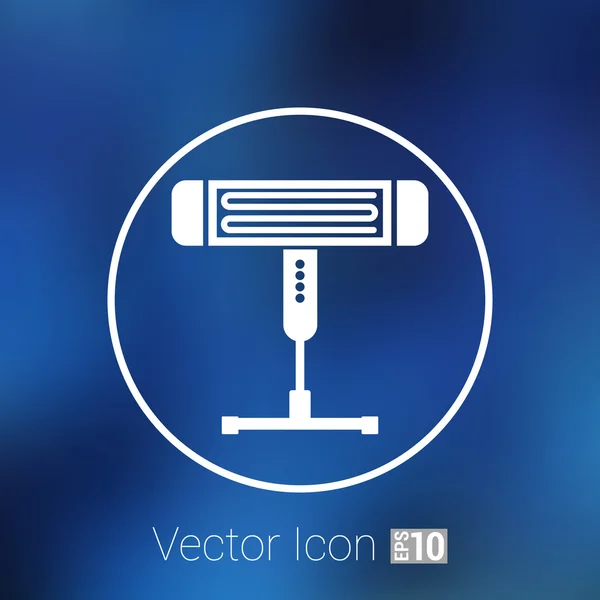 Elektrikli ısıtıcı vektör çizim ışık simgesi enerji — Stok Vektör