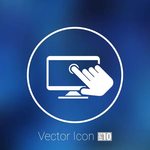 Touch scherm pictogram weergave vinger tik vector — Stockvector