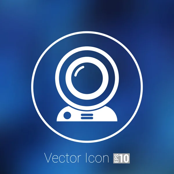 Videocamera icona video web vettoriale intuizione cam chat network — Vettoriale Stock