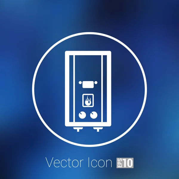 Vector Gas Boiler apparatus tank display thermal calorifier — Stock Vector
