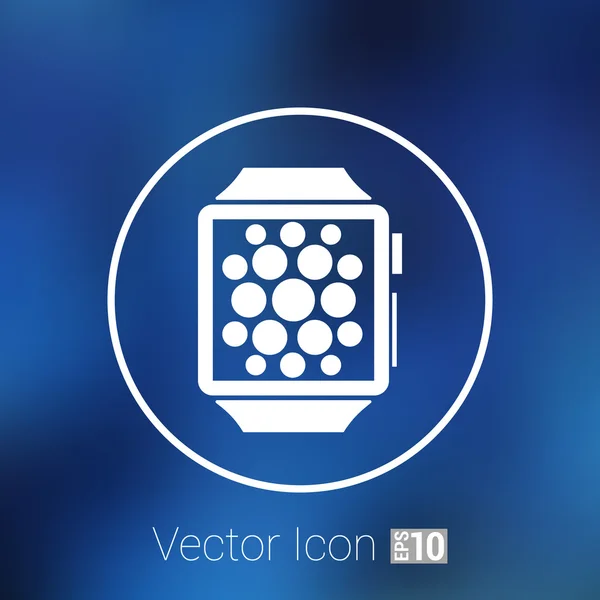 Horloge telefoon pictogram vector tablet plat multimedia — Stockvector