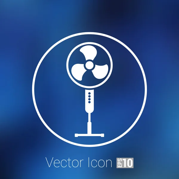 Icono de la turbina eólica signo vectorial rotación enfriador — Vector de stock