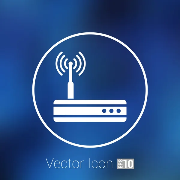 Vector draadloze router pictogram wifi adsl ethernet modem-hub — Stockvector