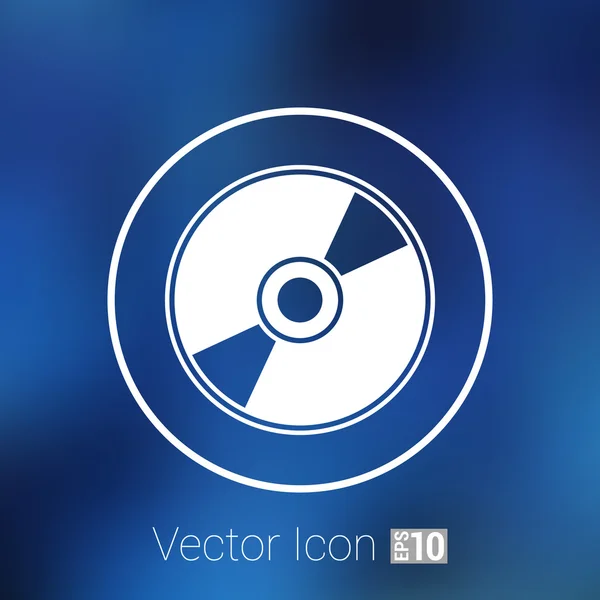 Vector CD o DVD icono disco disco compacto vectorial — Vector de stock