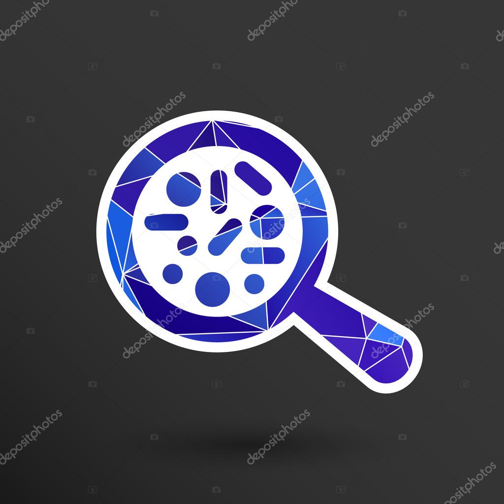 Vector icon Biochemistry microbiology Microorganisms lab Bacterias.
