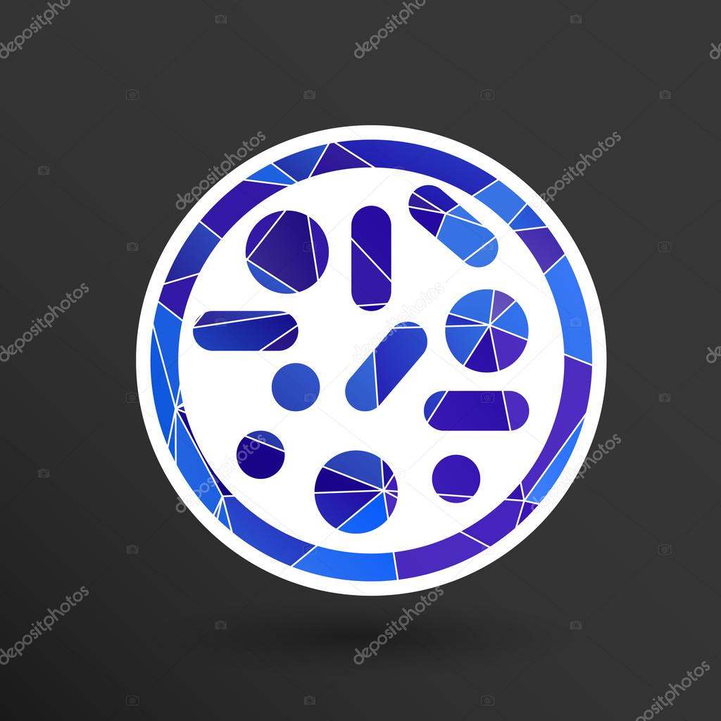 Vector icon Biochemistry microbiology Microorganisms lab Bacterias.