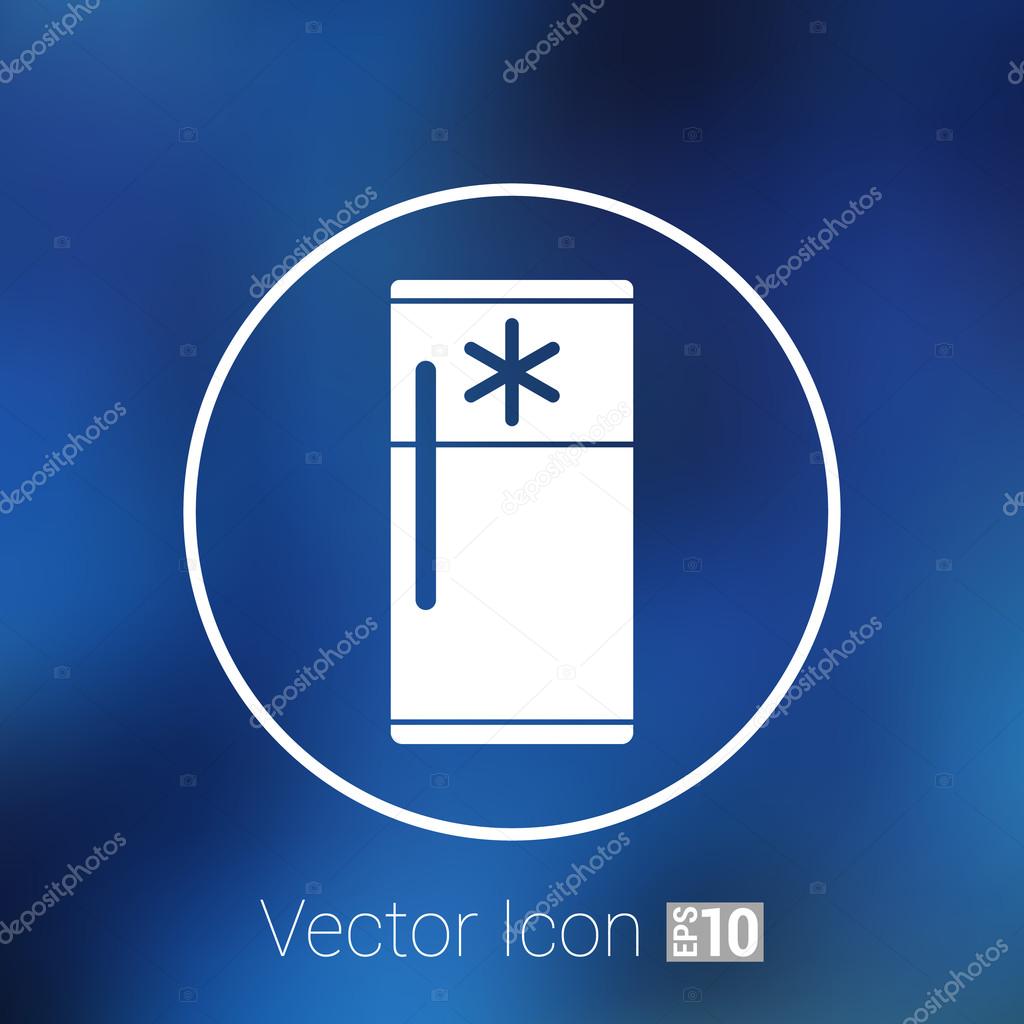 Refrigerator icon cold kitchen object furniture electric.