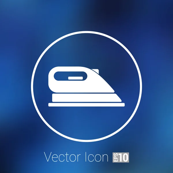 Hierro icono vector vapor calor aislado ropa eléctrica — Archivo Imágenes Vectoriales