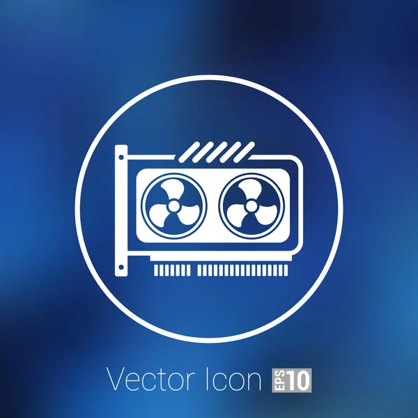 GPU of computer grafisch symbool roos pictogram component — Stockvector