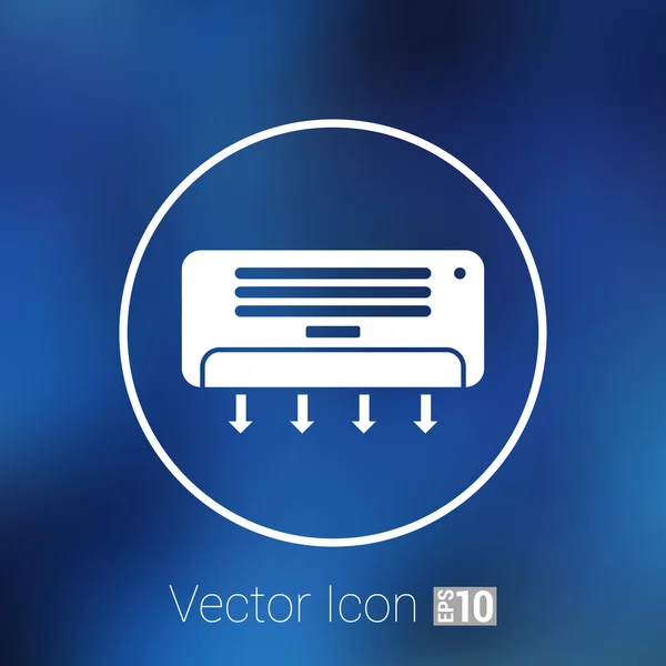 Acondicionador de aire Icono de temperatura Celsius tecnología fría — Vector de stock