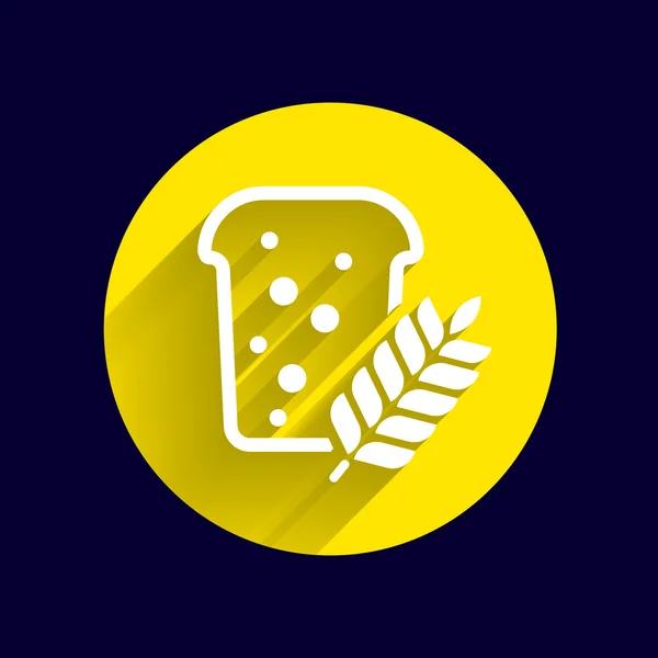 Díszes tervezés háttér logó gabona étkezés zsemle kenyér — Stock Vector