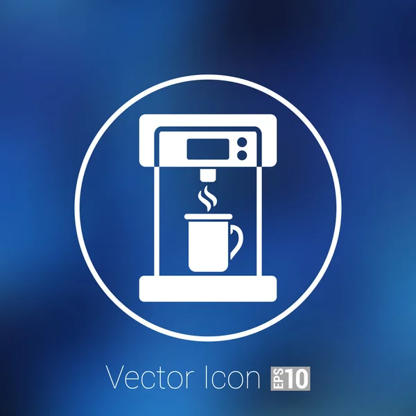 Caffettiera icona monocromatica caffè elettrico cucina — Vettoriale Stock